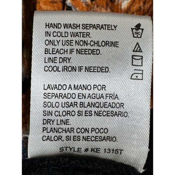 Patrons of Peace Kimono Cardigan Duster Medium Black Floral Boho Lightweight - Picture 13 of 13